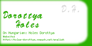 dorottya holes business card